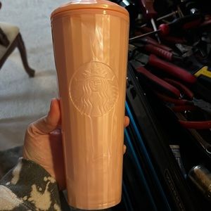 Pink Starbucks bubble lid tumbler